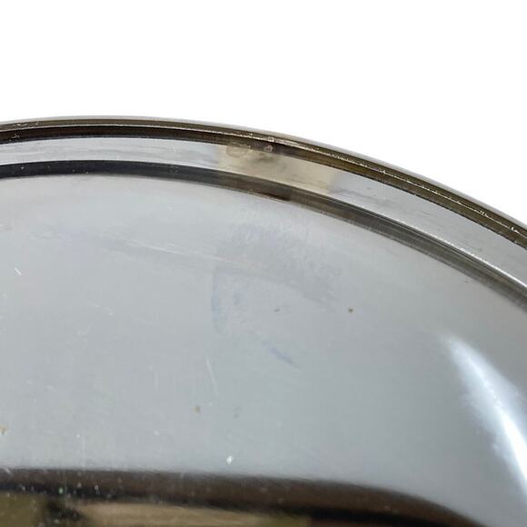 Kromex Round Metal Aluminum Chrome Service Tray 14 Inch Good Used Condition - Picture 3 of 7